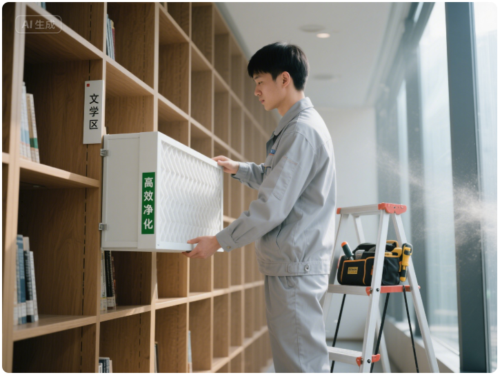 图书馆空气净化项目中 V 型密褶式高效过滤器的应用​