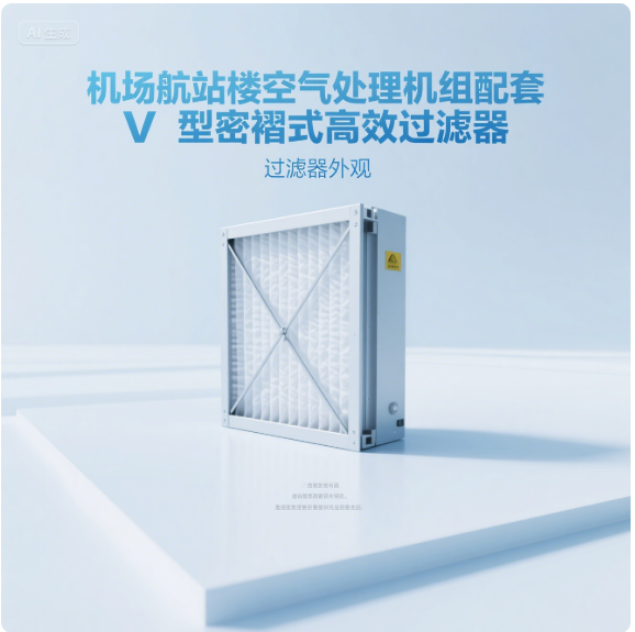 机场航站楼空气处理机组配套V型密褶式高效过滤器技术研究与应用