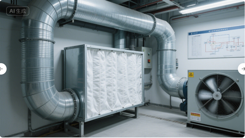 玻纤中效袋式过滤器在商业建筑通风系统中的应用​